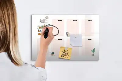 Planer tygodniowy z tablicą magnetyczną i pisakiem