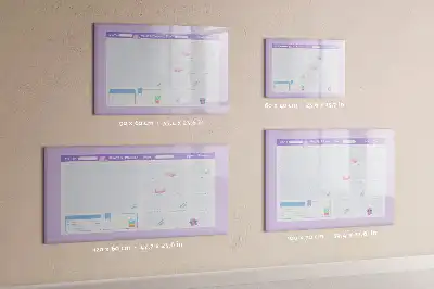 Tablica magnetyczna do pisania różowy planer roczny