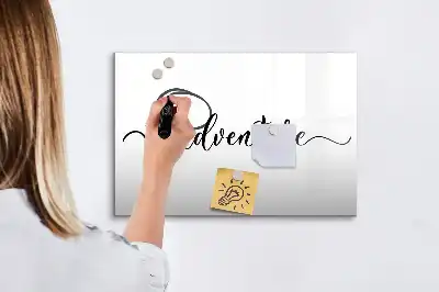 Tablica magnetyczna do pisania z napisem Przygoda