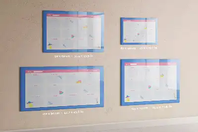 Planer miesięczny z tablicą magnetyczną i pisakiem