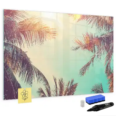 Tablica magnetyczna z pisakiem z motywem tropikalnych palm