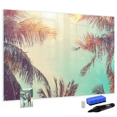 Tablica magnetyczna z pisakiem z motywem tropikalnych palm