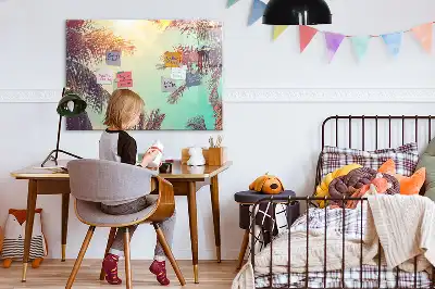 Tablica magnetyczna z pisakiem z motywem tropikalnych palm