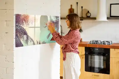 Tablica magnetyczna z pisakiem z motywem tropikalnych palm