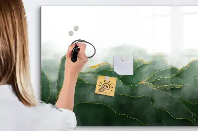Tablica magnetyczna do pisania z motywem abstrakcji liścia