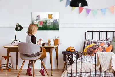 Tablica magnetyczna do pisania z motywem abstrakcji liścia