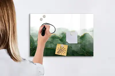 Tablica magnetyczna do pisania z motywem abstrakcji liścia