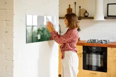 Tablica magnetyczna do pisania z motywem abstrakcji liścia