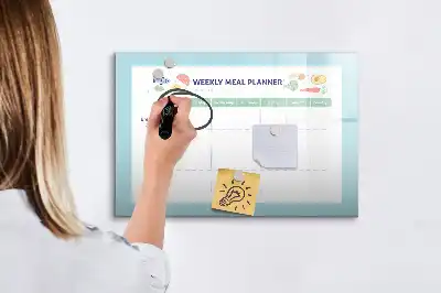Tablica magnetyczna do pisania planer posiłków