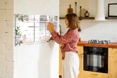 Tablica magnetyczna do pisania z motywem róż