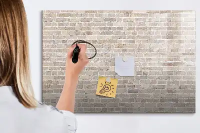 Tablica magnetyczna z pisakiem wzór ceglana ściana