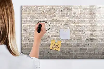 Tablica magnetyczna z pisakiem wzór ceglana ściana