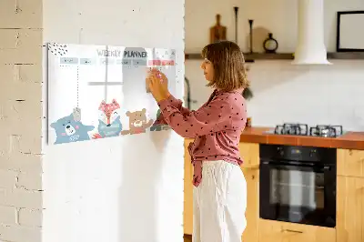 Tablica magnetyczna z pisakiem harmonogram tygodniowy
