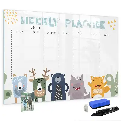 Planer tygodniowy dla dzieci tablica magnetyczna do pisania