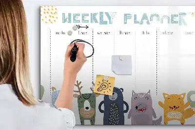 Planer tygodniowy dla dzieci tablica magnetyczna do pisania