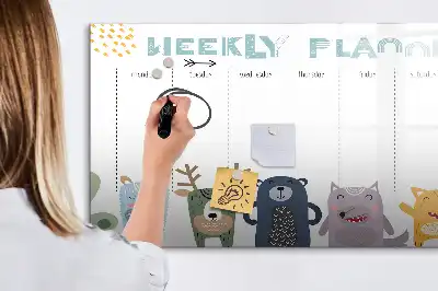 Planer tygodniowy dla dzieci tablica magnetyczna do pisania