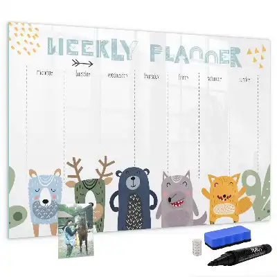 Planer tygodniowy dla dzieci tablica magnetyczna do pisania