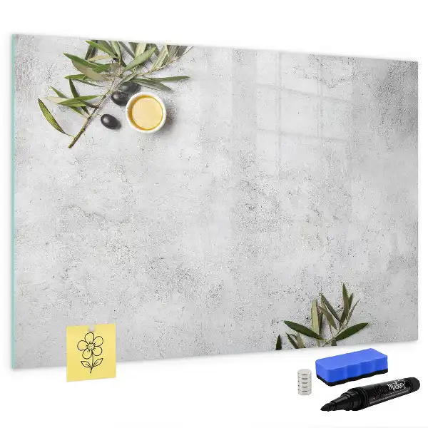 Tablica magnetyczna do pisania wzór minimalistyczne oliwki