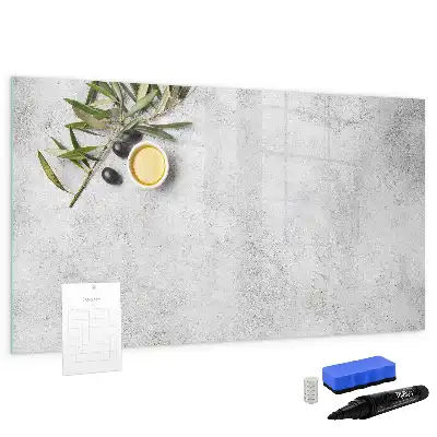 Tablica magnetyczna do pisania wzór minimalistyczne oliwki