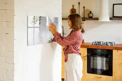 Tablica magnetyczna do pisania wzór minimalistyczne oliwki