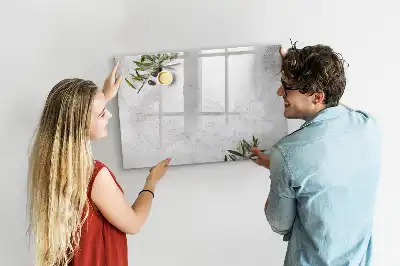 Tablica magnetyczna do pisania wzór minimalistyczne oliwki