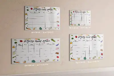 Tablica magnetyczna do pisania tygodniowy planer posiłków