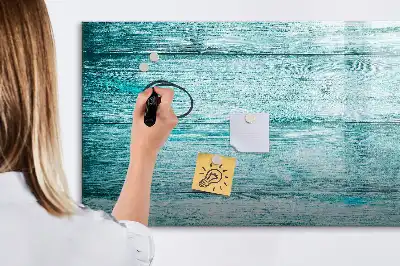 Tablica magnetyczna do pisania w kolorze niebieskiego starego drewna