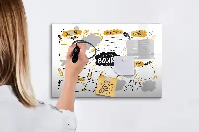 Tablica magnetyczna z pisakiem z motywem celów noworocznych