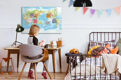 Fizyczna mapa świata tablica magnetyczna do pisania