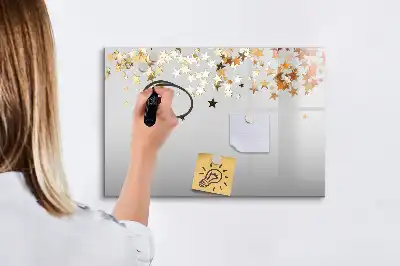 Tablica magnetyczna z pisakiem z motywem gwiazd