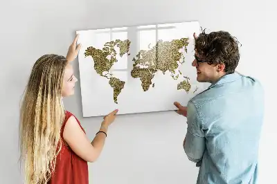 Mapa świata tablica magnetyczna z pisakiem