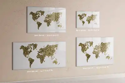 Mapa świata tablica magnetyczna z pisakiem