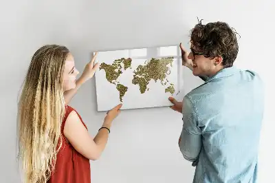 Mapa świata tablica magnetyczna z pisakiem