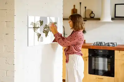 Mapa świata tablica magnetyczna z pisakiem