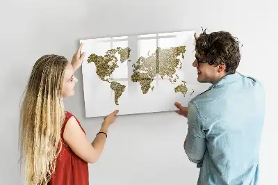 Mapa świata tablica magnetyczna z pisakiem
