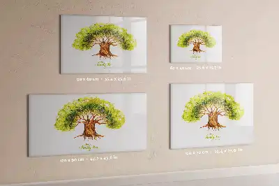 Tablica magnetyczna z motywem drzewa genealogicznego do pisania