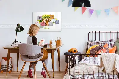 Tablica magnetyczna z motywem drzewa genealogicznego do pisania