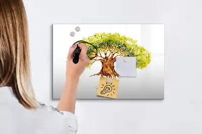 Tablica magnetyczna z motywem drzewa genealogicznego do pisania