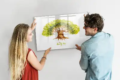 Tablica magnetyczna z motywem drzewa genealogicznego do pisania