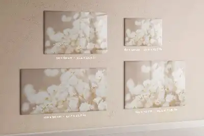 Tablica magnetyczna z pisakiem w motyw małe białe kwiaty