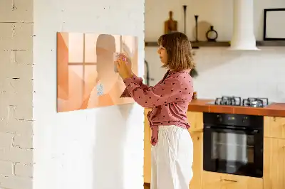 Tablica magnetyczna z motywem abstrakcji trójkąta