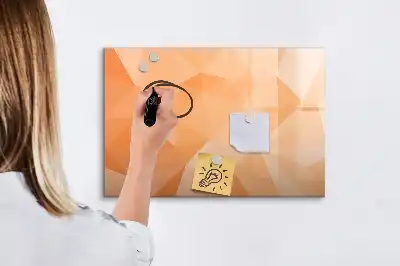 Tablica magnetyczna z motywem abstrakcji trójkąta