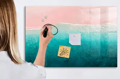 Tablica magnetyczna z pisakiem motyw plaża i morze