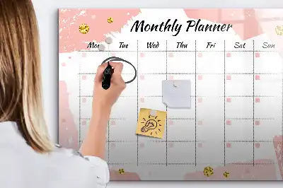 Tablica magnetyczna do pisania planer miesięczny