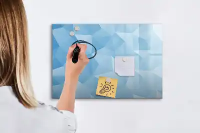 Tablica magnetyczna z pisakiem wzór z abstrakcyjnymi trójkątami