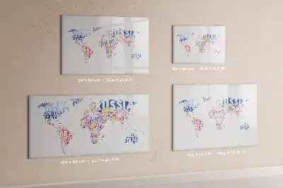 Mapa świata tablica magnetyczna z pisakiem