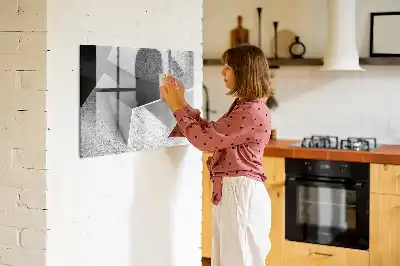 Tablica magnetyczna z pisakiem wzór z abstrakcją trójkąta