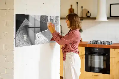 Tablica magnetyczna z pisakiem wzór z abstrakcją trójkąta