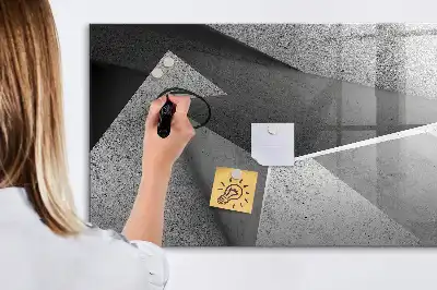 Tablica magnetyczna z pisakiem wzór z abstrakcją trójkąta