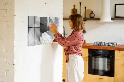 Tablica magnetyczna z pisakiem wzór z abstrakcją trójkąta